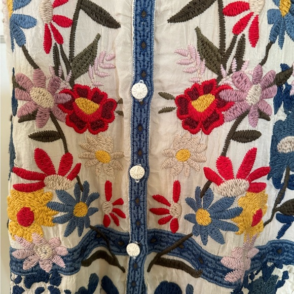 NWT Johnny Was, XL, EDIE BLOUSE Gorgeous floral, semi sheer - Picture 4 of 13